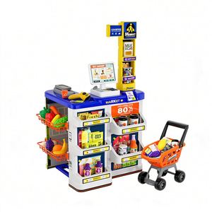 Mini Supermercado de Juguete, Tienda de Comestibles, Caja Registradora, Escáner, Carrito de Compras, Juego de Imitación de Mercado, Juguetes Educativos para Niños - Product Image 1