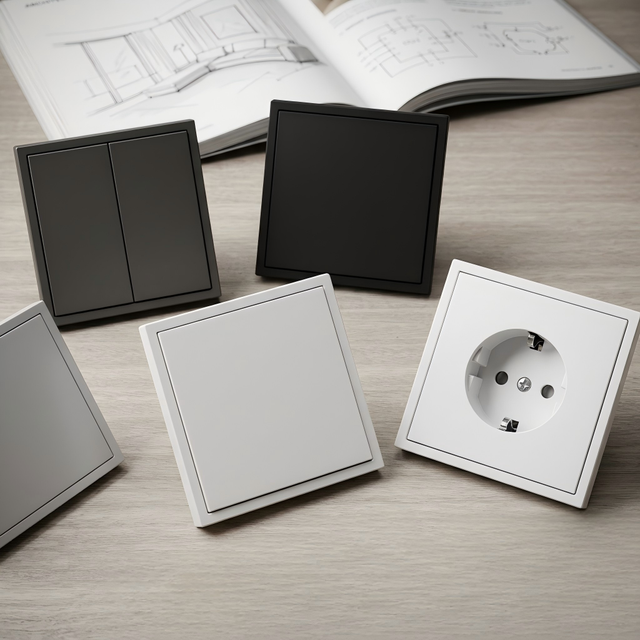 New Arrival Premium EU Standard Spray-coated PC Fire-retardant Wall Light Switch 1 2 3 4 Gang for Household Apartment
