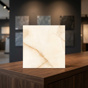 Baldosas de Porcelana Pulida Onyx Bianco 600x600mm, Aspecto de Mármol Blanco, Baldosas de Porcelanato Cerámico Brillante - Product Image 3