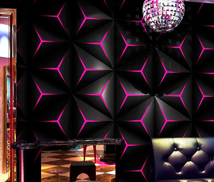 2020 guangzhou Dance hall and KTV Bar soundproof flashing 3D wallpaper