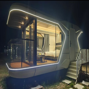 Maison-capsule spatiale de luxe, cabane mobile avec panneau <span class=keywords><strong>solaire</strong></span>, commande intelligente, <span class=keywords><strong>camping</strong></span> en plein air/hôtel modulaire, appartement, villa de plage - Product Image 3