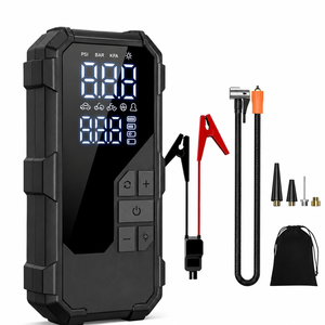 Compresseur d'air portable avec démarreur de batterie 12000 mAh, pompe à air sans fil 150 PSI pour gonflage rapide de voitures, motos, vélos et ballons - Product Image 1