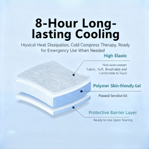 Мощный охлаждающий пластырь от лихорадки с мятой для экстренного облегчения при высокой температуре, подходит для взрослых и детей, длительного действия. - Product Image 6