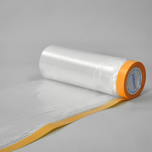 Película de enmascarar de plástico para pintura, rollo de lámina plástica para pintores, papel de enmascarar con cinta para pintura automotriz - Product Image 5