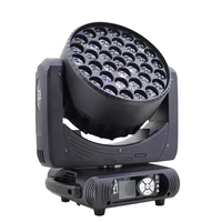 QSE Lighting Grace 37X15W 4-en-1 Zoom Beam Moving Head LED Projecteur de Scène Contrôle DMX 512 Durée de Vie 50000 Heures pour Utilisation en Parc d'Attractions