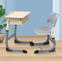 Ensemble de bureau et chaise pliants modernes en métal pour étudiants, avec hauteur réglable, pour l'école, l'éducation et la chambre à coucher