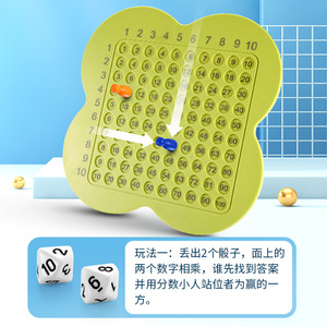 Tablero de aprendizaje de multiplicación FD177, juego de práctica de tabla de multiplicar de 1 a 10 para niños de 4 a 7 años, juguete educativo de matemáticas - Product Image 5