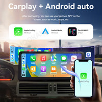 MOOKAKA Lecteur DVD de voiture 10.25/12.3 pouces pour BMW Série 7 E65 E66 2014-2017 Autoradio Multimédia Vidéo Carplay GPS Navigation