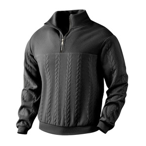 Suéter de Punto Grueso para Hombre, Cuello Alto con Cierre, Corte Holgado, Otoño Invierno, con Etiqueta, Talla M - Product Image 2