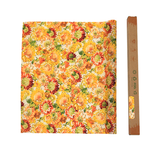 OEM toptan Wrap sarı çiçek balmumu rulo çeşitli 3 paket çevre dostu kullanımlık balmumu gıda sarar - Product Image 1