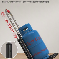 Troli Lipat Portable untuk Air Botol, Barang, dan Belanja, dengan Roda Tebal dan Jaring Kecil, Dapat Menaiki Tangga