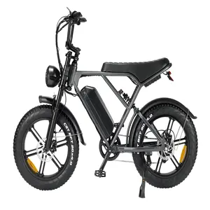 Eu Us Warehouse ban sepeda e-bike V8 H9 1000, ban sepeda listrik Off-road 2.0 w Retro jangkauan jauh 20*4.0 "500w Fatbike 50km/jam