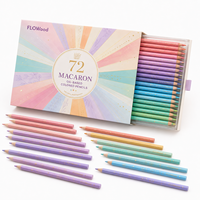 72 crayons de couleur à base d'huile couleur macaron pour l'école et le bureau, fournitures d'écriture et de correction, stylos de dessin pour artistes