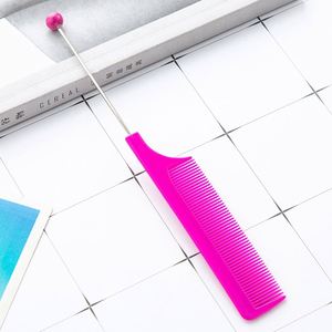 Personalized Diy Tail Comb Rubber Portable Hair Styling <b>Tool</b> With Fine Teeth for Home & Salon Use Custom Brand - Product Image 3