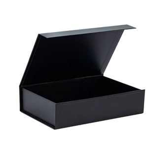 Custom Brand logo A5 Shallow Paper Rigid <b>Black</b> Corporate <b>Gift</b> Packaging <b>Boxes</b> Wholesale - Product Image 4