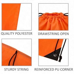 Custom Fashion <b>Drawstring</b> Softback Backpack-<b>Waterproof</b> Polyester Custom Color & Retractable Strap for Travel Gym & Outdoor Use - Product Image 2