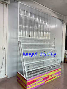 Iangel塑料糖果架展示，带垃圾桶和勺子，用于商店促销存储和装饰甜点展示 - Product Image 6