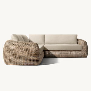 Jardin moderne et élégant canapé en rotin PE <span class=keywords><strong>mobilier</strong></span> d'extérieur <span class=keywords><strong>de</strong></span> patio <span class=keywords><strong>haut</strong></span> <span class=keywords><strong>de</strong></span> <span class=keywords><strong>gamme</strong></span> pour hôtels et villas - Product Image 3