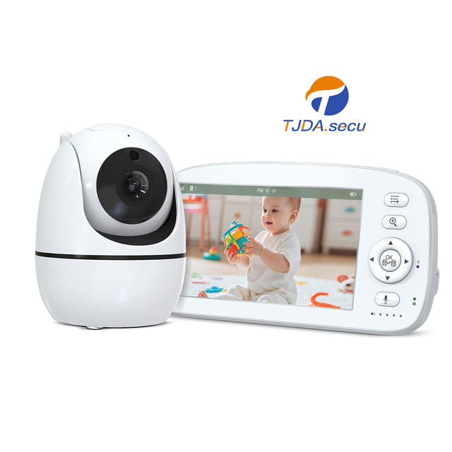 Babe Monitor 5 Inch 720p Resolution Video Night Vision Motion Detection Two-Way Smart Audio IP66 Touch Screen Baby Monitor