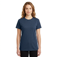T-shirt unisexe en coton/fibre de bambou, coupe classique, respirant, écologique, séchage rapide, logo personnalisé sur le devant