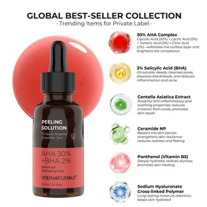 Solución Exfoliante Facial de Marca Privada con <span class=keywords><strong>AHA</strong></span> <span class=keywords><strong>30</strong></span>% + BHA 2%, Exfoliante Avanzado para una Piel Más Brillante - Product Image 3