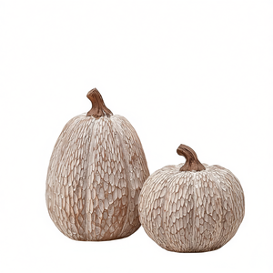 Juego de calabazas artificiales decorativas, talladas en resina, estilo rústico, para decoración de mesa en otoño, para el hogar, para Acción de Gracias y bodas - Product Image 1