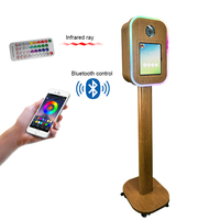 2026 Harga Pabrik Vintage&retro Photo Booth Portabel Cocok untuk iPad 10.2-13 inci Mesin Photo Booth iPad Dslr Motif Kayu