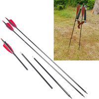 Linkboy tir à l'arc 3 démonter la colonne vertébrale 500 30 ''flèches en carbone 5 ''plume empennage 100GR conseils chasse à l'arc à poulies