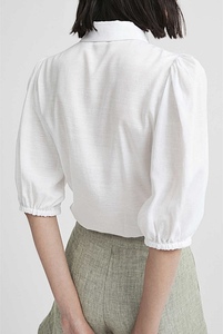 Shorts Plisados de Cintura Alta para Mujer, Color Sólido, Estilo Minimalista, Tejido de Tela con Bolsillos - Product Image 3