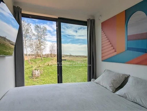 Pequeña casa contenedor <span class=keywords><strong>de</strong></span> acero <span class=keywords><strong>de</strong></span> 20 pies lista para enviar con instalaciones para dormir en el dormitorio para uso en Garden Beach Hotel o Villa - Product Image 6