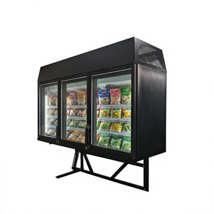 Réfrigérateur-congélateur combiné de supermarché avec porte vitrée supérieure et inférieure CP-CI-01-1450/2100/2500, refroidissement par air pour une température optimale - Product Image 2