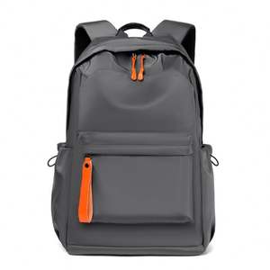 Custom Logo Casual Durable Zipper <b>Backpack</b> for Men Women Portable Waterproof Travel Student Bag - Product Image 1