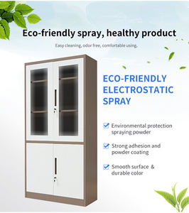 Armoire de rangement moderne en acier avec serrure à clé pour dossiers dentaires, petites pièces, pour bureau, entrepôt, école et salle de sport, avec design pliable - Product Image 5