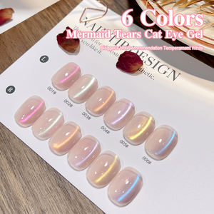 Miss Gooey 6 Kleuren Zeemeermin Kattenoog <span class=keywords><strong>Gel</strong></span> Polish Hoge Pigmentatie <span class=keywords><strong>Gel</strong></span> Nagellak Hema Vrij UV <span class=keywords><strong>Gel</strong></span> Magnetische Nagelkunst Fabriek OEM - Product Image 4