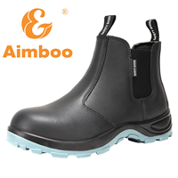 Bottes de sécurité Chelsea en cuir véritable, construction durable, imperméables, embout en acier, vente chaude