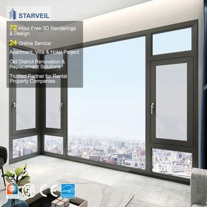 Fenêtres à battants en aluminium à rupture de pont thermique, isolées thermiquement, résistantes aux ouragans, avec double ou triple vitrage, conformes aux normes NFRC et CA Gov Title 24 - Product Image 2