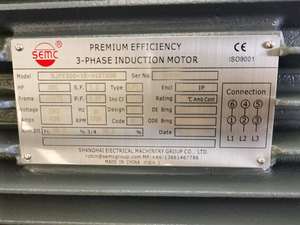 MOTOR eléctrico de CA, marca shanghai semc - Product Image 3