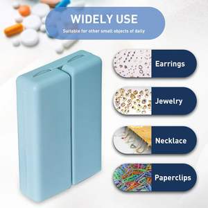 Boîte de rangement portable écologique en plastique pour pilules et médicaments, carrée, sculptée, 7 jours, vente chaude - Product Image 2