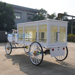 Carroza fúnebre eléctrica de cuatro ruedas de alta calidad, personalizada, con asiento para el conductor, para procesiones funerarias y transporte de ataúdes. - Product Image 5