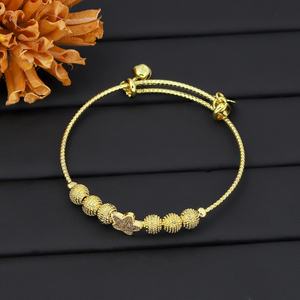JXX Women's 24K <b>Gold</b> <b>Plated</b> Bead <b>Bangles</b> Zircon Wedding Accessories Fashion Bracelet Elegant Jewelry - Product Image 4