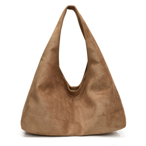 Wholesale Soft Suede <strong>Shoulder</strong> <strong>Bag</strong> Elegant PU Suede Handbag <strong>Slouchy</strong> Tote <strong>Bag</strong> OEM Vintage Chamois Leather Hobo <strong>Bags</strong> for Women - Product Image 3