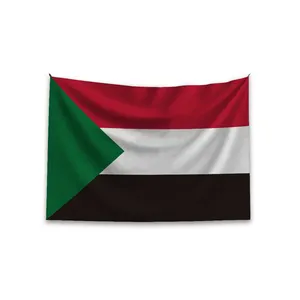 प्रोमोशनल उत्पाद उच्च गुणवत्ता और सस्ते थोक बान्देरस डे paises 3x5 फुट 100% पॉलिएस्टर कस्टम सूडान झंडा