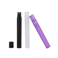 Mini bouteilles d'atomiseur givrées en plastique PP 5ml 8ml 10ml étanchéité de pulvérisateur de pompe en forme de cylindre pour vaporisateur de parfum d'huile essentielle
