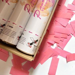 Wholesale Gender Reveal Hand Twist Confetti <strong>Popper</strong> Pink Square Paper Bits Birthday Party Shooting Decoration Cannons - Product Image 5