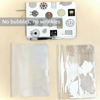 Couverture transparente en PVC pliable et réutilisable et durable de taille A5/A4, protection étanche à la poussière personnalisée pour les planificateurs de cahiers