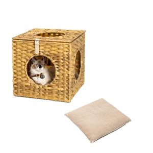 Casa para Perros Extra Grande, Plegable, Ecológica, para Invierno, Cama Interior para Mascotas, Refugio de Ratán de Doble Cara, Tejido a Mano - Product Image 6