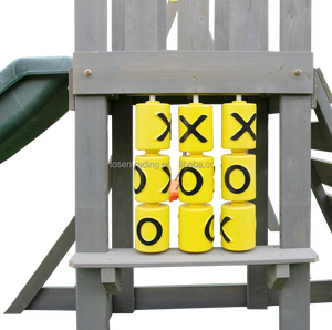 Ensemble de jeux d'extérieur en plastique et bois avec balançoire et toboggan pour jardin, école et aire de jeux extérieure pour enfants - Product Image 6