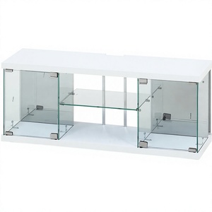 Meuble TV multifonctionnel moderne et personnalisé en verre trempé durable pour salon - Product Image 1