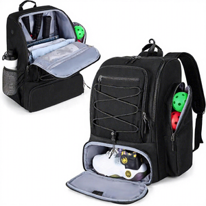 Sac à dos de pickleball avec capacité pour 4 raquettes, compartiment à chaussures et crochet pour clôture - Taille unique pour hommes et femmes - Product Image 1