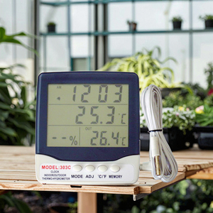 AT-303C trong nhà/ngoài trời Nhiệt kế ẩm kế và Đồng Hồ Nhiệt Độ thiết yếu dụng cụ cho nhà và vườn sử dụng - Product Image 3